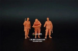 3d Printed1/72 Ww Ii Us "discuss The Situation Of The War Posture" 3 Man # - Picture 1 of 2
