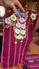 Guatemalan Lot Huipil Blouse X 2, Vest, Embroidered Purse