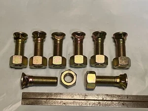 Grade 8 Plow Bolts and Nuts 3/4" by 2 1/2"- lot of 8 - Picture 1 of 2