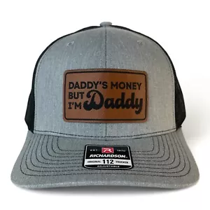Daddy's money but I'm daddy Funny Laser engraved patch Trucker hat - Picture 1 of 21