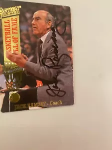 Jack Ramsey Boldly DUAL firmato 1993 action packed NBA #56 spedizione gratuita - Foto 1 di 2