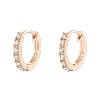 D Color VVS1 Brilliant Cut Moissanite Hoop Earrings 100% 18K Rose Gold Au750 - Image 1 of 4