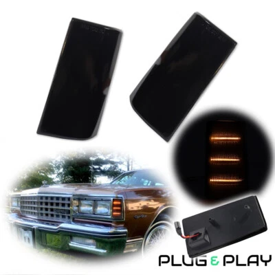 Luz marcadora lateral ámbar humo para Pontiac Parisienne Bonneville Safari 1983-1989 Foto 1 de 4