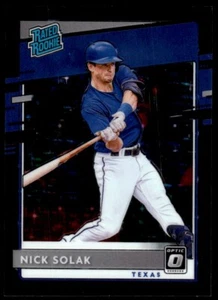 2020 DONRUSS OPTIC RARED ROOKIE BLACK /125 Nick Solak Rookie R26 Texas Rangers - Picture 1 of 2