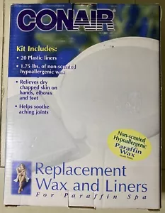 NEW Conair Replacement Kit 1.75lbs Replacement Wax & 20 liners For Paraffin Spa - Picture 1 of 5