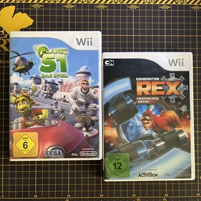 Lot 2 Planet 51 DAS SPIEL Generator Rex Agent Of Providence Nintendo Wii PAL CIB - Image 1 of 4