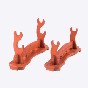 Wood Samurai Sword Wakizashi Katana Holder Stand Assembly Display Rack Bracket - Picture 1 of 15