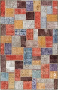Patchwork Handgeknüpfter Perserteppich 306x196 cm-Orient,Carpet,Rug,Vintage - Picture 1 of 8