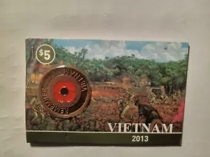 2013 REMEMBER VIETNAM (1962- 1973) RED POPPY PENNY IN BLISTER PACK IN UNC - Picture 1 of 2