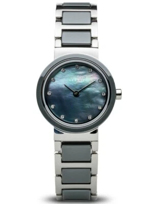Bering Time Ceramic Silver Steel and Grey Ceramic Links Women's Watch. 10725-789 - Image 1 of 4