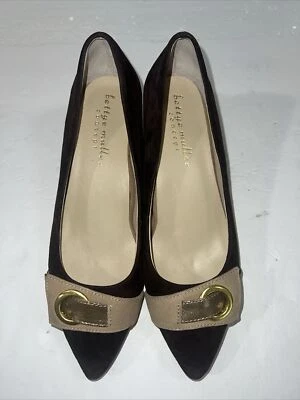 Замшевые туфли-лодочки на блочном каблуке BETTYE MULLER CONCEPT Fritzi темно-коричневые замшевые размер 7,5 М - Изображение 1 из 4