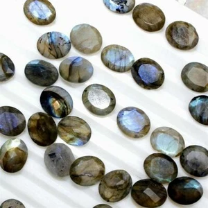 9x7mm Oval Cut Labradorite gray color Loose Gemstone for sale Wholesale lots - Picture 1 of 6