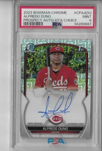 PSA 9  2023  Bowman Chrome HTA Choice  Auto Alfredo Duno   RC 109/150 - Picture 1 of 1