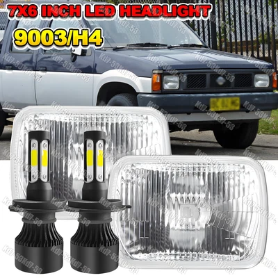 Pair 7x6" LED Headlights Replacement H6054 for Nissan Pickup Hardbody 1983-1997 - Image 1 of 4