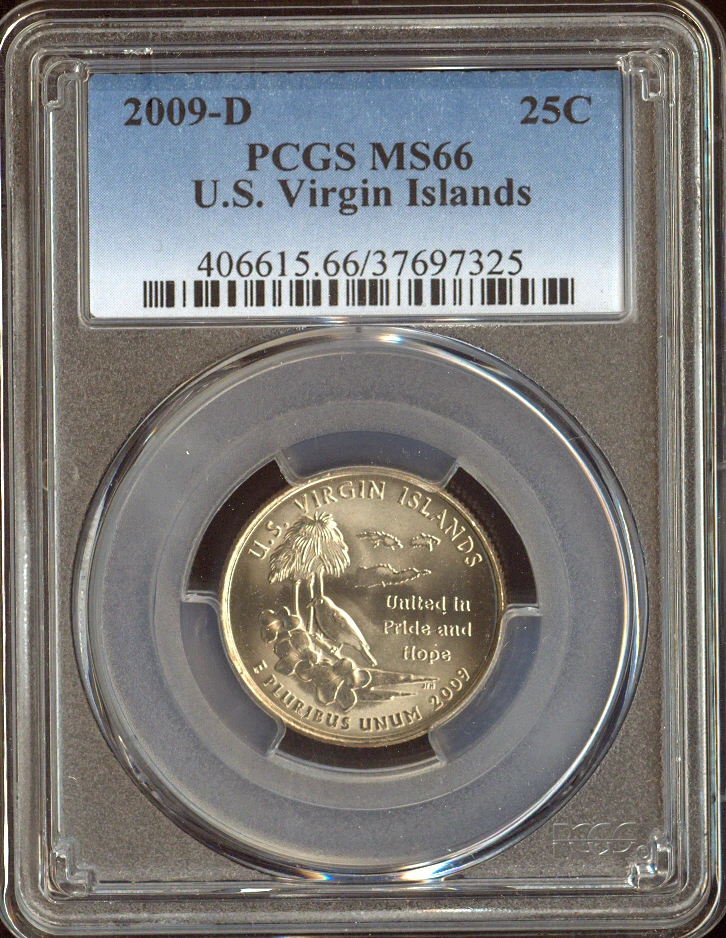 2009-D US Virgin Islands Quarter PCGS MS66 Holiday Sale 🎁 - Image 1 of 2