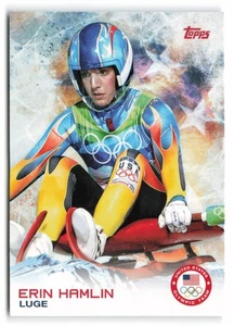 2014 Topps Equipo Olímpico y Paralímpico de Estados Unidos y Hopefuls #42 Erin Hamlin EE. UU. - Imagen 1 de 2