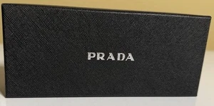 Authentic Prada Sunglasses Eyeglasses Magnetic Case Black Medium 6x2x1.5 Used - Picture 1 of 7