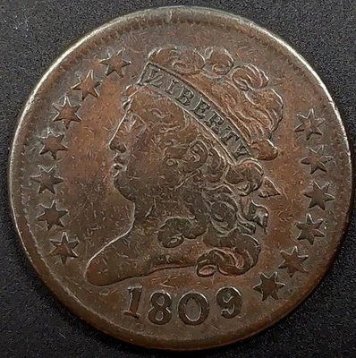 1809/Inverted 9 Classic Head Half Cent! - Image 1 of 4