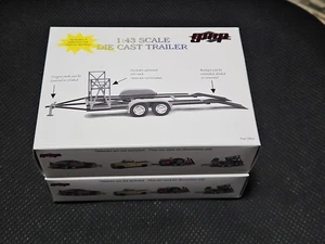 GMP 1:43 Scale Dual Axle Trailer Made Of Diecast. Set Of 2 And Brand New. - Picture 1 of 4