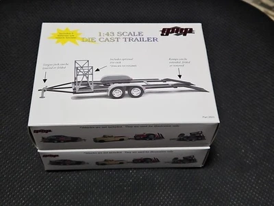 GMP 1:43 Scale Dual Axle Trailer Made Of Diecast. Set Of 2 And Brand New. - Image 1 of 4