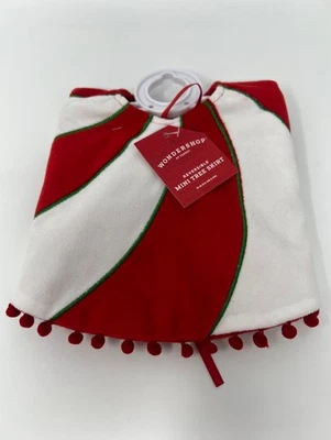 Mini falda reversible de árbol de Navidad Wondershop bastón de caramelo remolino y rojo 16" Foto 1 de 3