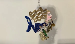 Karen Rossi Fanciful Flights Metal Mermaid Ornament Nautical Silvestri 1999 - Picture 1 of 14