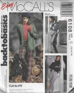 McCall's  6108 Pants & Stirrup Pants Pattern 10-12-14 - Picture 1 of 1