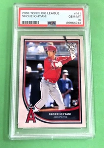 2018 Topps Big League SHOHEI OHTANI RC # 141 PSA 10 GEM MINT Angels Dodgers - Picture 1 of 3