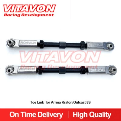 Vitavon Kraton 8S Outcast 8S  CNC aluminum7075 Toe Link for Arrma 1/5 Silver - Image 1 of 4