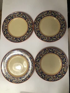 4 Pfaltzgraff Villa Della Luna Scroll ~ Jana Kolpen Mary Tiegreen Dinner Plates - Picture 1 of 6