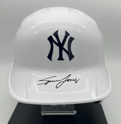 Spencer Jones Signed Yankees Rawlings Mach Pro Full Batting Helmet Auto Fanatics - Image 1 of 4