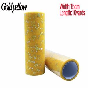 Glitter Sequin Tulle Roll Fabric - Wedding Decoration Organza Fabrics 10 Yards