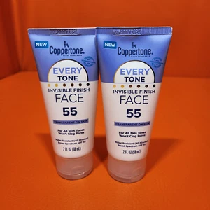 Protector solar facial con acabado invisible Coppertone Every Tone paquete de 2 FPS 55 fecha 11-2025 - Imagen 1 de 5