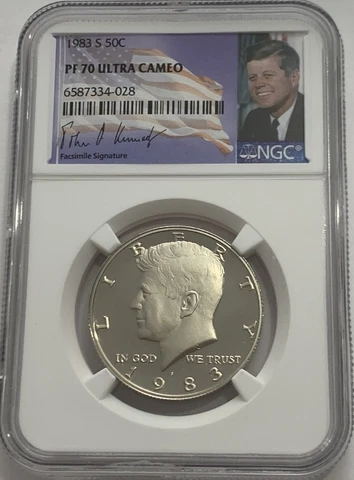 1983 S NGC PF70 ULTRA CAMEO CLAD PROOF KENNEDY HALF DOLLAR 50C SIGNATURE Cover