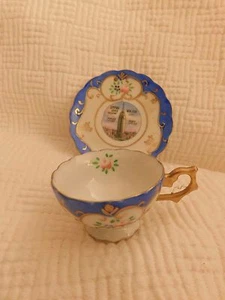 VINTAGE Nov. Co Japan souvenir porcelain empire state building NY cup and saucer - Picture 1 of 3