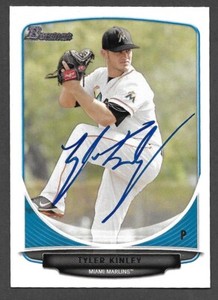 2013 BOWMAN BDPP 88  Tyler Kinley  MIAMI MARLINS  SIGNED AUTOGRAPH AUTO COA