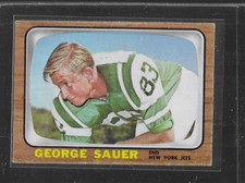 1966 TOPPS FOOTBALL # 101 GEORGE SAUER NICE CARD