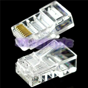 5PCS Practical Internet Gold Plated Cable Modular Plug Adapter RJ45 8P8C CAT5E - Picture 1 of 1