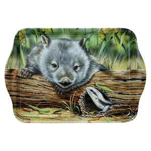 Australian Souvenir Ashdene Melamine Scatter Tray Fauna Wombat & Lizard - Picture 1 of 6