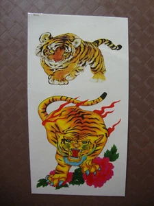 Temporary Tattoos sheet Tiger Cub & large tiger Kid to Adult BRAND NEW type29-C - Picture 1 of 2