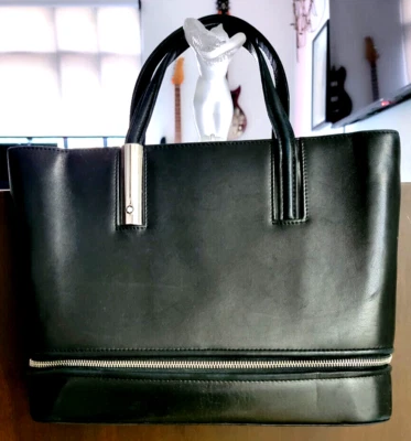 Bolso de hombro Montblanc negro con cremallera para dama Foto 1 de 4