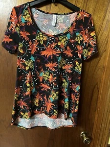 Lula Roe Top Sml: Short Sleeves . Longer In Back. Great For Fall And Halloween! - Picture 1 of 3