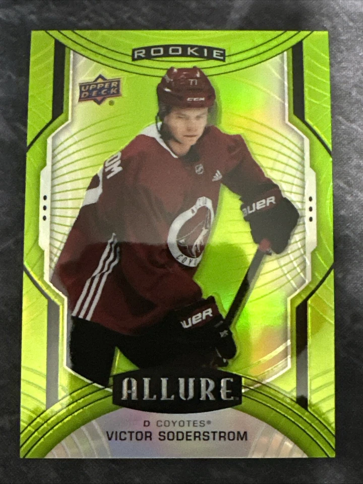 2020-21 Upper Deck Allure Rookie Green Quartz 130 Victor Soderstrom Coyotes - Image 1 of 3