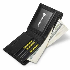 PORTE FEUILLE RFID BLOQUANT CUIR COULEUR AU CHOIX - Picture 1 of 3