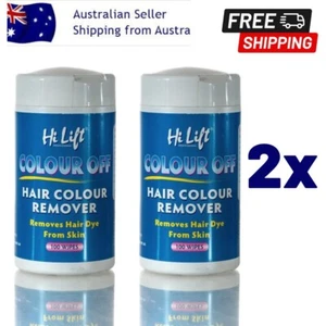 Hi Lift Hair Colour Remover Off Wipes 2 x 100 Tub Remove Tint Dye color on Skin - Picture 1 of 2