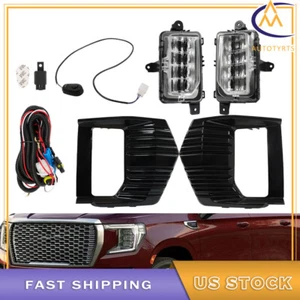 Lámpara antiniebla lateral derecha e izquierda LED con kits de cubierta negra para GMC Yukon XL 2021-2023 - Imagen 1 de 9