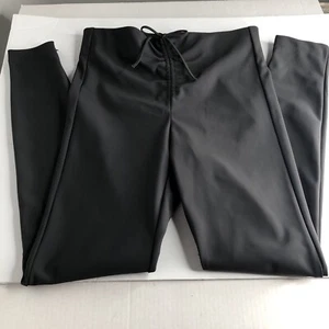 Zara Pants Women’s Size Large Tapered Leg Ankle Zip Bow Ruching Grey - Picture 1 of 8