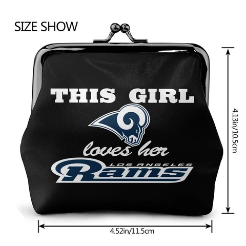 “This Girl Loves Her"St. Louis Rams Leather Coin Purse Change Purse Lady Wallet Cover