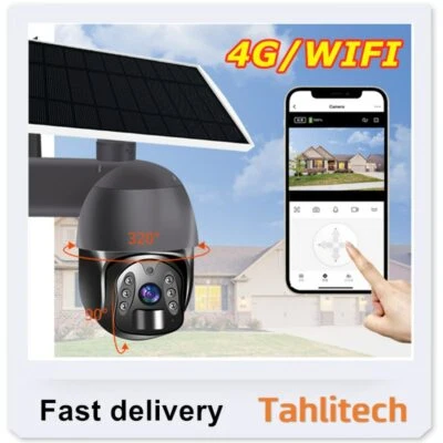 24/7 WIFI / 4G PTZ Solar Powered  Camera  Security Home Camera Outdoor TUYA - Image 1 of 4