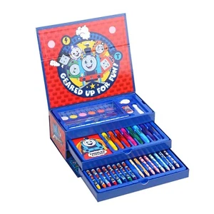 Thomas & Friends Caja de Herramientas para Colorear Arte Artesanía Set 52 piezas Estuche Papelería Niño Azul - Imagen 1 de 5